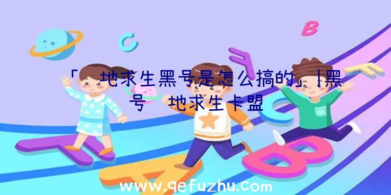 「绝地求生黑号是怎么搞的」|黑号绝地求生卡盟